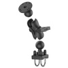 RAM® Double U-Bolt Rail Mount for Smaller Rails - C Size Short