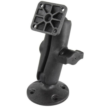 RAM® Composite Drill-Down Double Ball Mount with Rectangle AMPS Plate