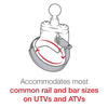 RAM® ATV/UTV Double Ball Rail Mount with 1/4"-20 Threaded Stud