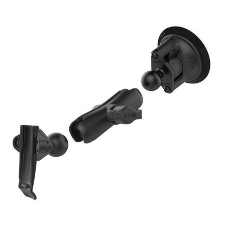 Uchwyt na przyssawkę RAM® Twist-Lock™ z uchwytem Garmin Spine Clip
