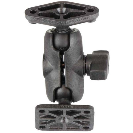 RAM® Composite Double Ball Mount z płytkami Diamond i AMPS