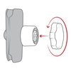 RAM® Pin-Lock™ Security Knob for C Size Socket Arms