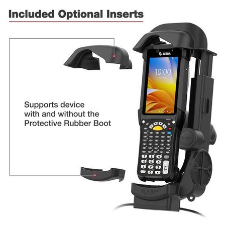 RAM® Powered Dock + Single USB-A for Zebra MC9400 & MC9300