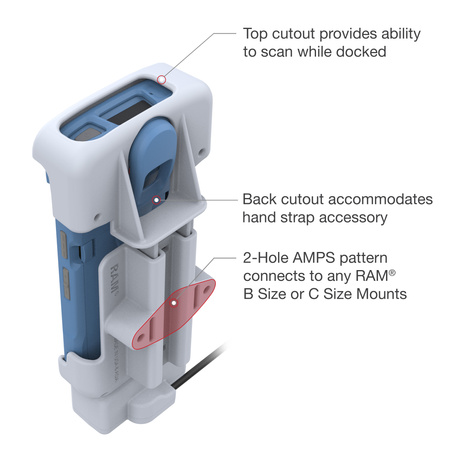 RAM® Powered Dock with USB-C for Zebra HC20 & HC50