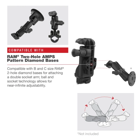 RAM® Combo-Locking Form-Fit Powered Dock dla Zebra TC53 i TC58