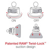 RAM® Twist-Lock™ Suction Cup Mount for Garmin Montana 600 Series