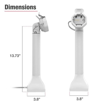 GDS® Uni-Conn™ zasilana 14" stacja dokująca na cokole z PoE - szara