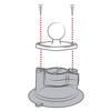 RAM® Twist-Lock™ Composite Suction Cup Base with Ball