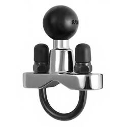 RAM® Chrome Kierownica Podstawa U-Bolt do szyn o średnicy od 0,5 "do 1".