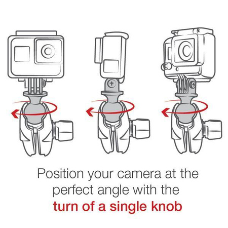 Uchwyt RAM® Tough-Claw™ Clamp Mount z adapterem do kamery akcji - kompozytowy