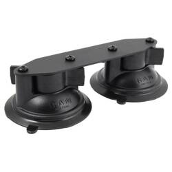 RAM® Twist-Lock™ Dual Suction Cup Base with Straight Plate