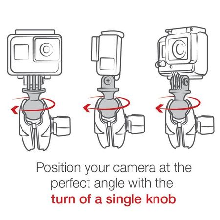 RAM® Tele-Mount™ Uchwyt adaptera do tyczki z adapterem do kamery sportowej