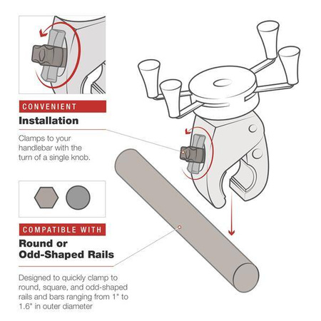 RAM® X-Grip® Phone Mount with Low-Profile Medium Tough-Claw™