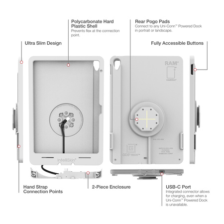 IntelliSkin® Thin-Case™ do iPada 10. i 11. generacji (tylne poduszki Pogo) - szary