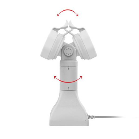 GDS® Uni-Conn™ zasilana 7" stacja dokująca na cokole z PoE - szara