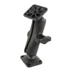 RAM® Composite Double Ball Mount with Rectangle AMPS Plates - Medium
