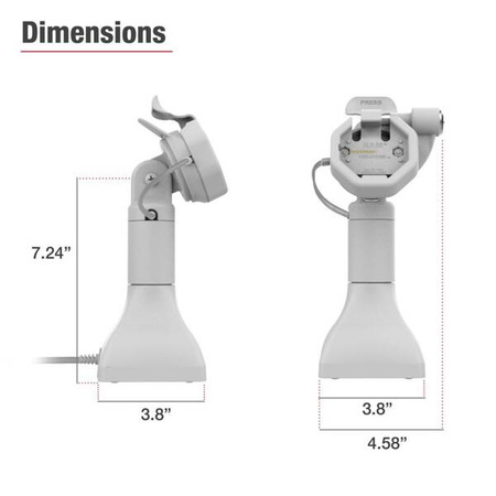 GDS® Uni-Conn™ Zasilana 7" stacja dokująca z blokadą i PoE - szara