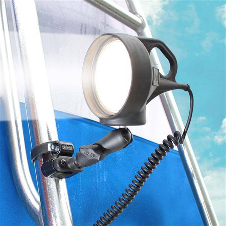 Uchwyt szynowy RAM® ATV/UTV z reflektorem LED