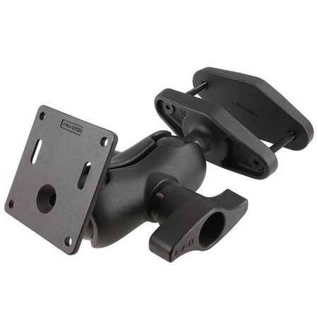 RAM® 4" Square Post Clamp Mount with 75x75mm VESA Plate