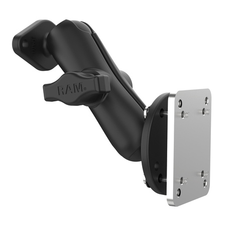 RAM® Double Ball Mount with Backing Plate & Diamond Plate