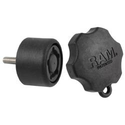 5-stykowe pokrętło zabezpieczające RAM® Pin-Lock™ do płyt kardanowych z wahaczem