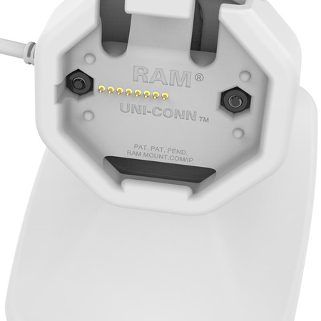 Zasilana, uchylno-obrotowa stacja dokująca GDS® Uni-Conn™ z PoE - szara