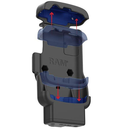 Zamykana stacja dokująca RAM® Form-Fit Powered Dock dla Zebra TC22 i TC27 bez rozruchu