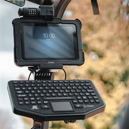 RAM® Universal Forklift Post Mount with Round Plate & Accessory Option