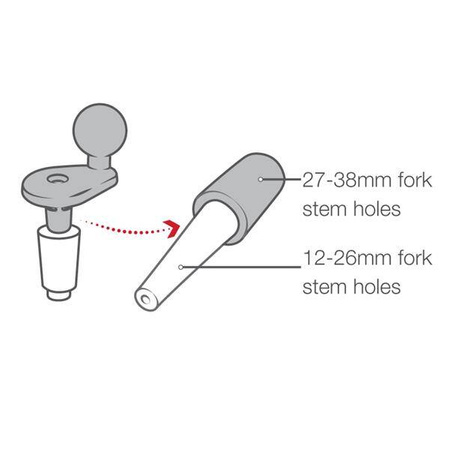 Uchwyt na telefon RAM® X-Grip® z Vibe-Safe™ i podstawą pod widelec - krótki