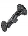 RAM® Twist-Lock™ Suction Cup Double Ball Mount with Round Plate - Medium