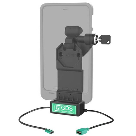 GDS® Uni-Conn™ z prawą blokadą zasilania + pojedyncza stacja dokująca USB-A