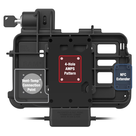 Locking RAM® Thin-Dock + Data for Zebra ET401 8"