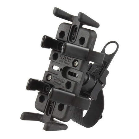 RAM® Finger-Grip™ Universal Holder with RAM® EZ-Strap™ Rail Mount