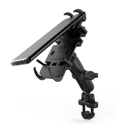 Uchwyt na telefon RAM® Quick-Grip™ z podstawą U-Bolt na kierownicę - średni