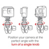 RAM® Twist-Lock™ Suction Cup Mount with Action Camera Adapter - Short