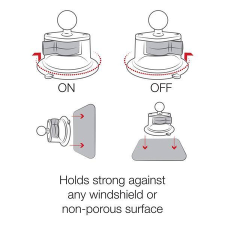 RAM® Twist-Lock™ Composite Suction Cup Base with Ball