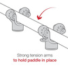 RAM® Roller-Ball™ 2-pak wiosła i uchwyt na akcesoria