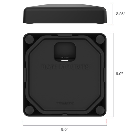 Podstawa platformy z obciążeniem RAM® z 4 otworami do doków GDS® z cokołem