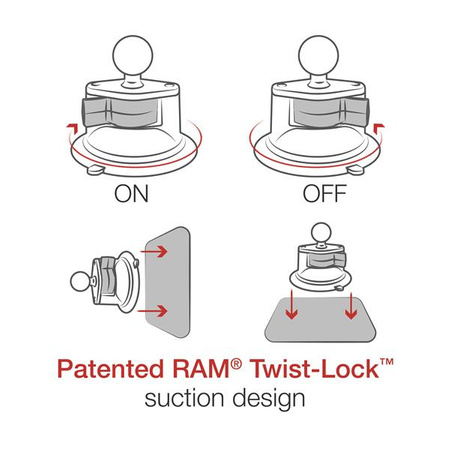 RAM® X-Grip® Large Phone Mount with Twist-Lock™ Suction Cup - Long