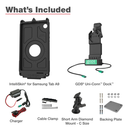 GDS® Uni-Conn™ Klein VALOR PTT Vehicle Bundle dla Samsung Tab A9