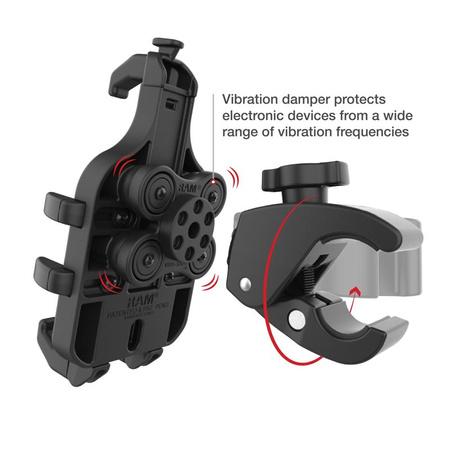 RAM® Quick-Grip™ Pro Vibration Damping Phone Mount with Tough-Claw™