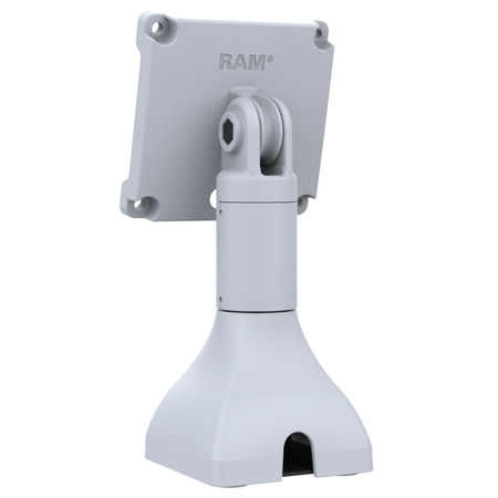 RAM® 7" Pedestal Mount with 100mm & 75mm VESA & Cable Routing - Gray