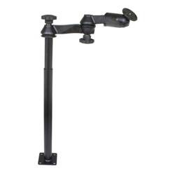 RAM® Tele-Pole™ z tyczkami 12" i 18", podwójnymi wahaczami i okrągłą płytą