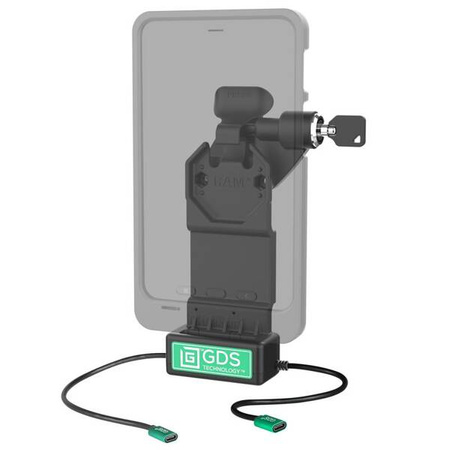 GDS® Uni-Conn™ z prawą blokadą zasilania + pojedyncza stacja dokująca USB-C