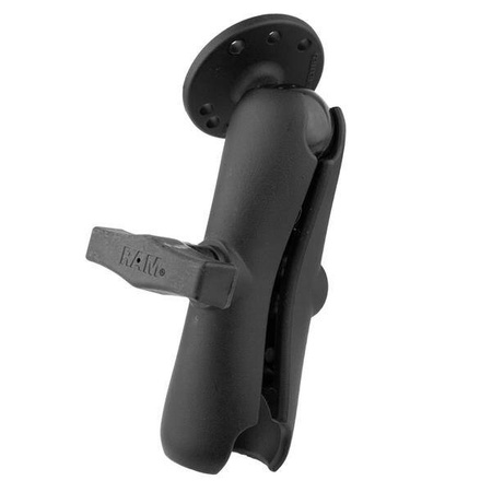 RAM® Double Socket Arm with Round Ball Plate - C Size Medium