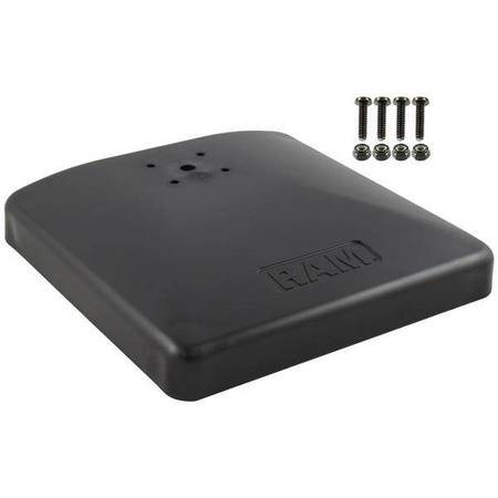 RAM® Weighted Composite Square Platform Platform Base ze wzorem otworów AMPS