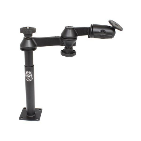 RAM® Tele-Pole™ z tyczkami 8" i 9", podwójnymi wahaczami i okrągłą płytą