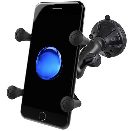 Uchwyt na telefon RAM® X-Grip® z niskoprofilową podstawą ssącą RAM® Twist-Lock