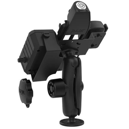 Podwójne mocowanie kulowe RAM® dla Sonim XP10 z zestawem głośników i okablowania