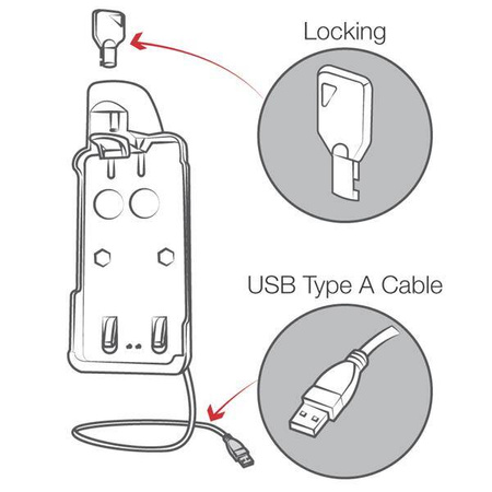 RAM® EZ-Roll'r™ Powered Locking Dock dla Sonim XP8